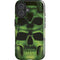 Liquid Blue Green Skulls iPhone 16 Plus Impact Case
